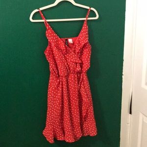 Ruffled Red Polka Dot Dress